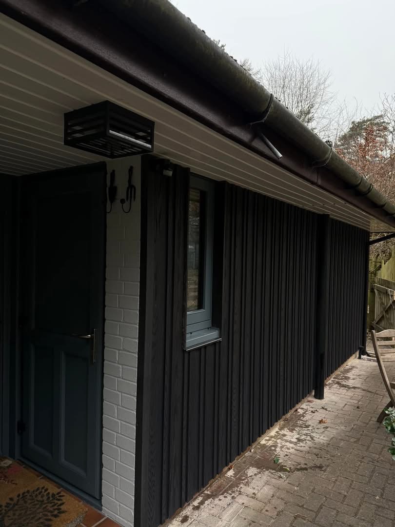 Millboard architectural cladding by Andy Ross Timber Carlisle Architectural wall cladding Carlisle - Millboard composite cladding installation Cumbria - modern garden design North West UK